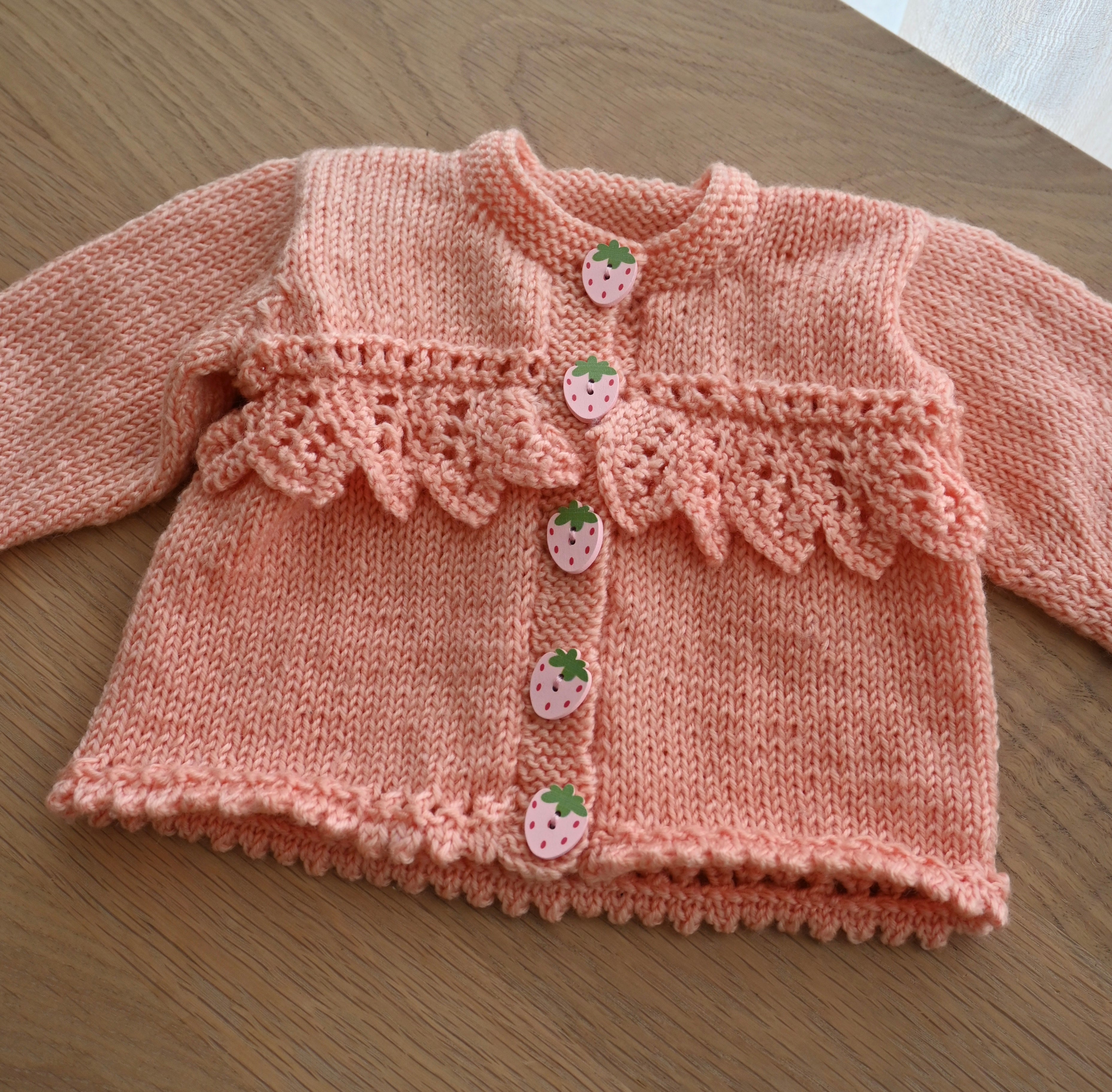 Peach Cardigan (0-3mths)