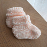 Peach Booties (3-6mths)