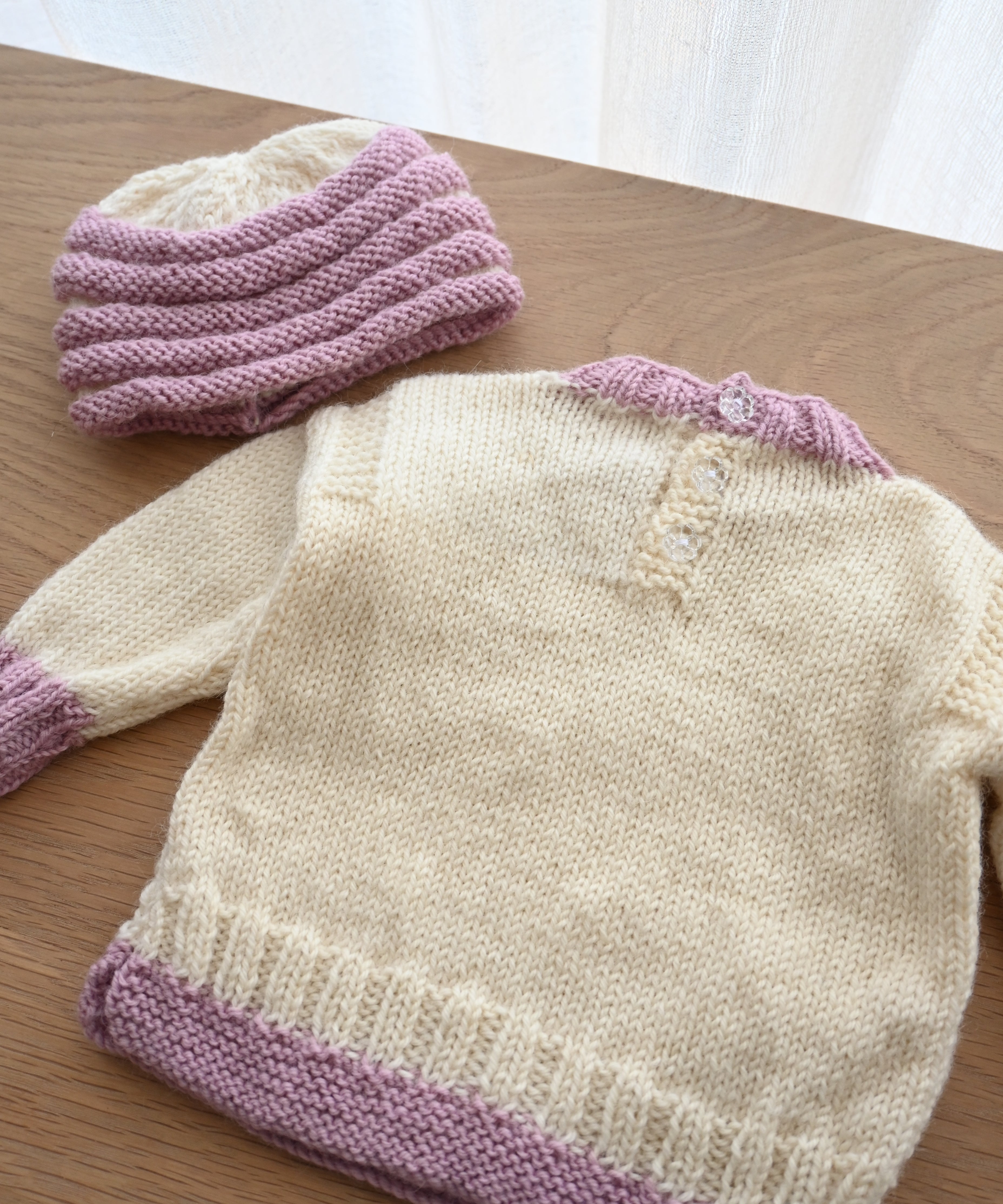 Wool Jumper & Beanie (0-3mths)