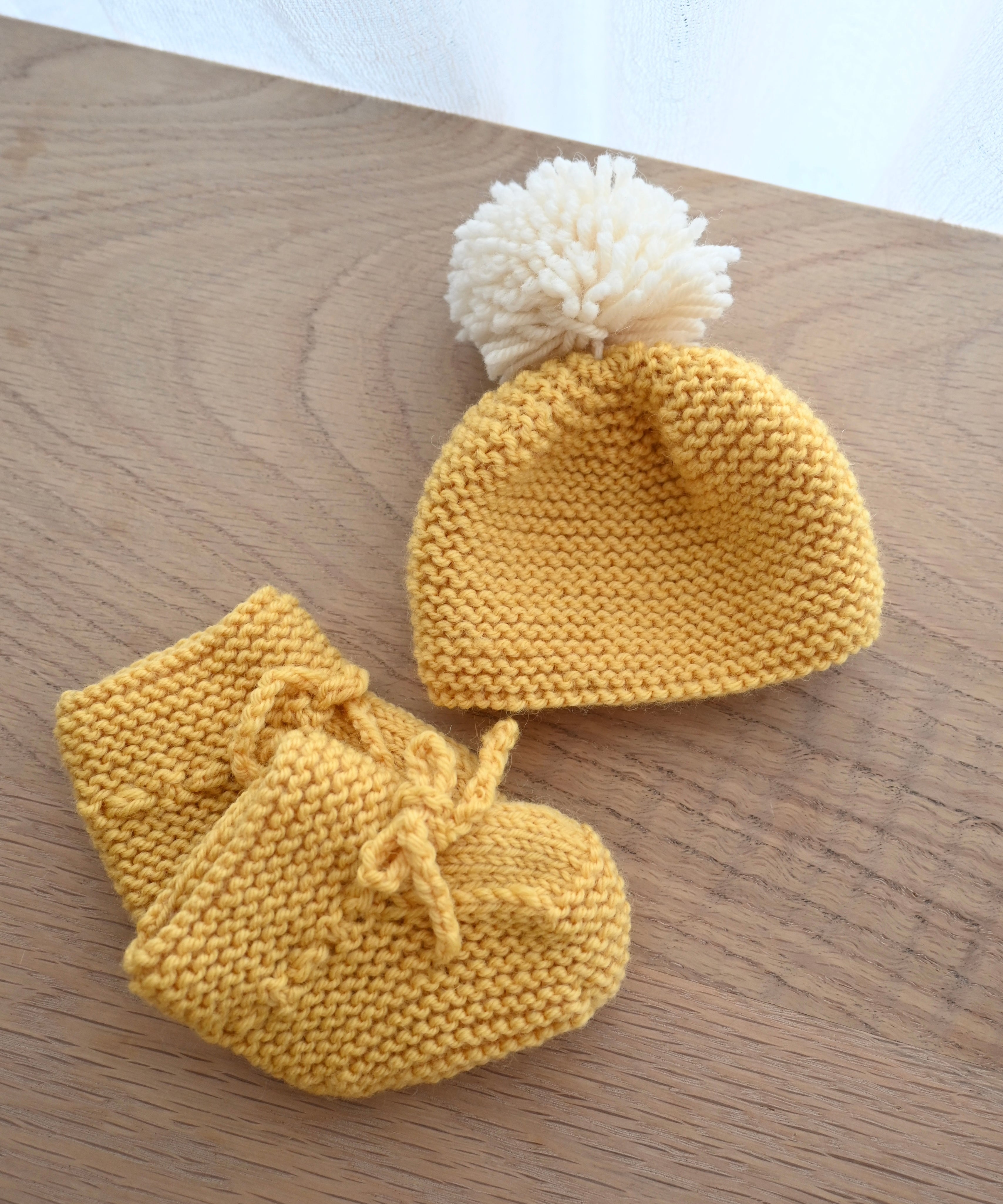 Premium Wool Beanie & Booties Set (NB)