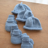 Wool Beanie & Bootie Set (0-3mths - 6-12mths)