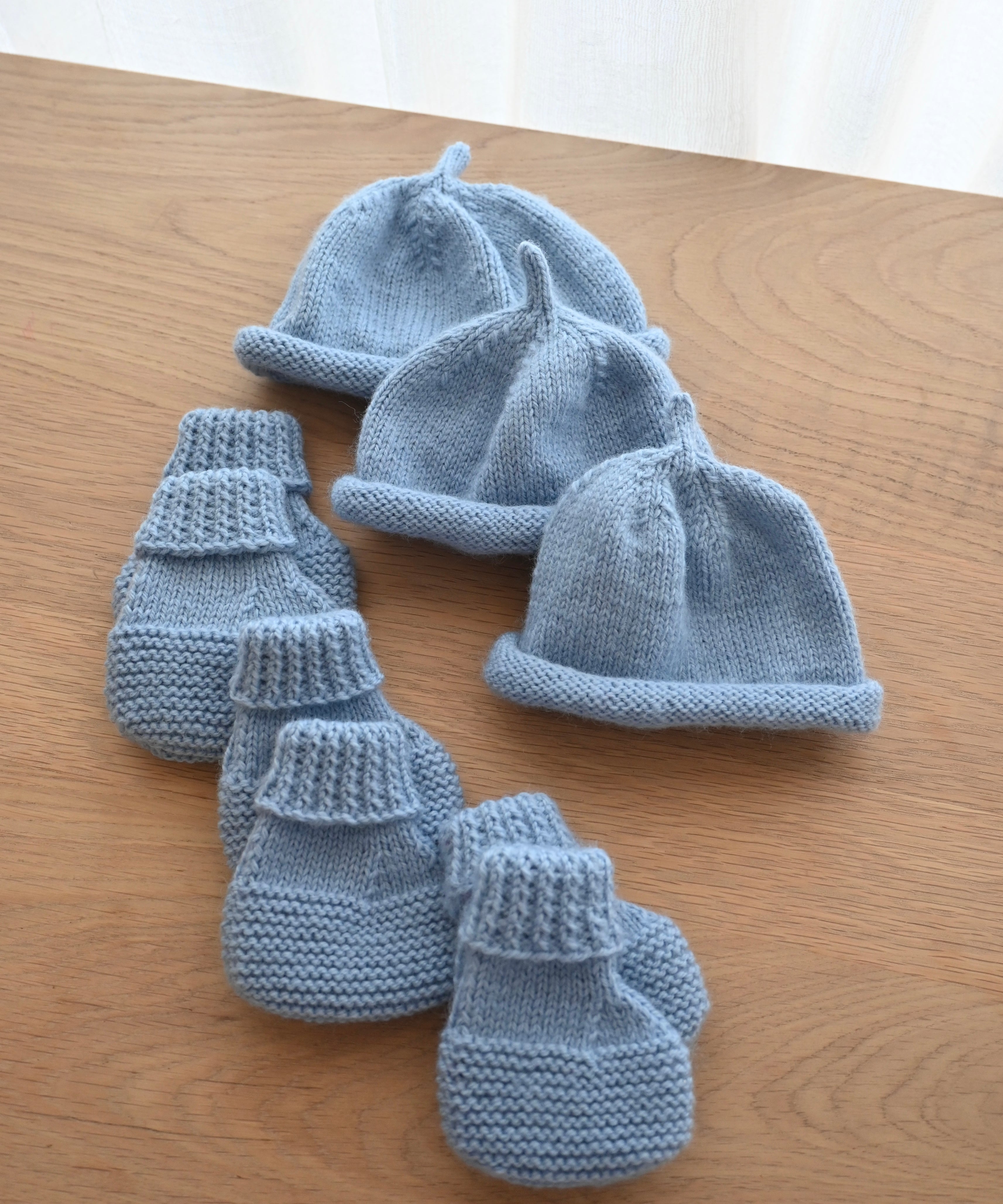 Wool Beanie & Bootie Set (0-3mths - 6-12mths)