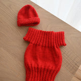 Wool-blend Vest & Beanie (0-6mths)