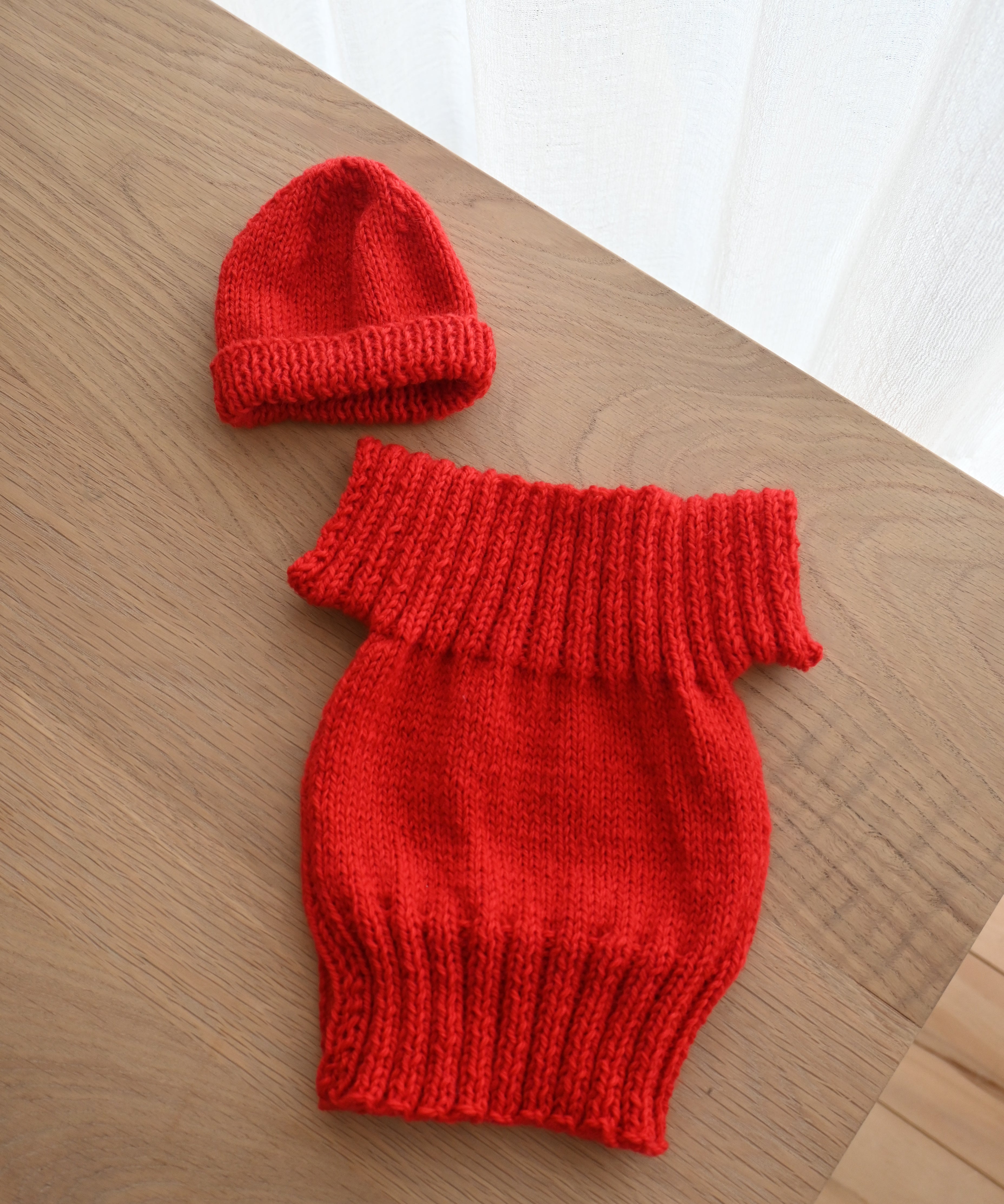 Wool-blend Vest & Beanie (0-6mths)