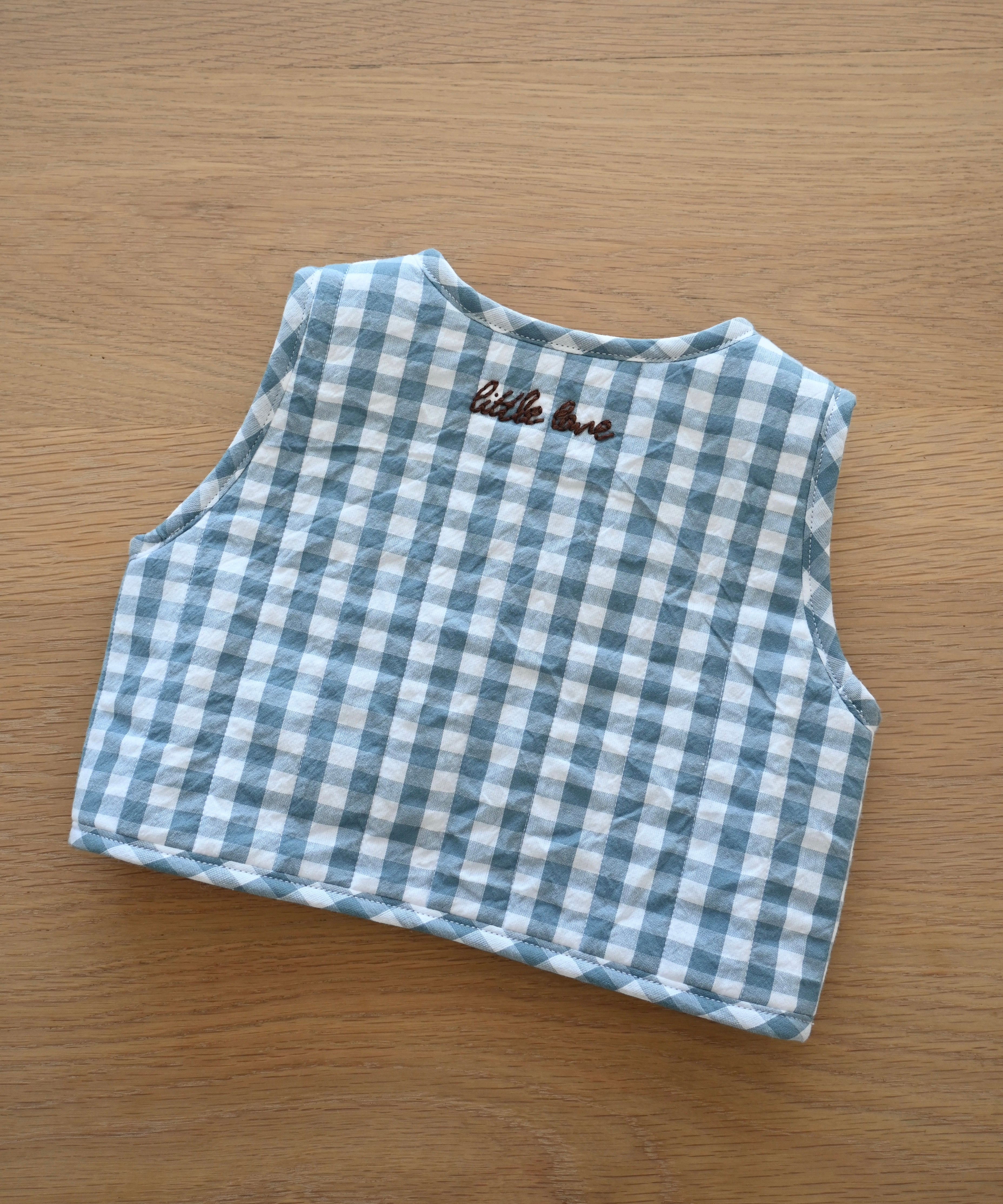 'Little Love' Blue Quilted Vest