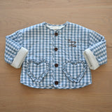 'Little Love' Blue Quilted Jacket