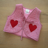 'Little Love' Red Quilted Vest